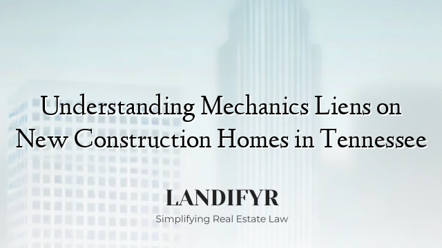Understanding Mechanics Liens on New Construction Homes in Tennessee