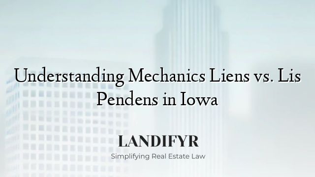 Understanding Mechanics Liens vs. Lis Pendens in Iowa
