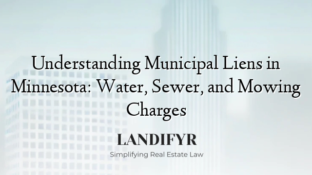 Understanding Municipal Liens in Minnesota: Water, Sewer, and Mowing Charges
