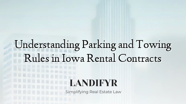Understanding Parking and Towing Rules in Iowa Rental Contracts