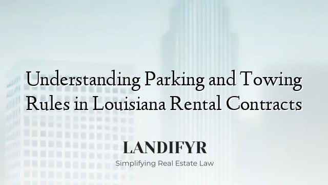 Understanding Parking and Towing Rules in Louisiana Rental Contracts