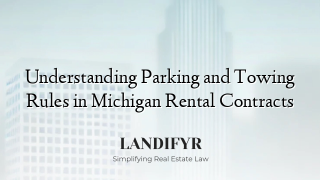 Understanding Parking and Towing Rules in Michigan Rental Contracts