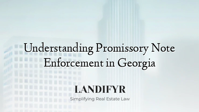 Understanding Promissory Note Enforcement in Georgia