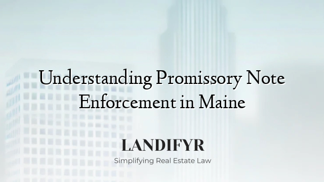 Understanding Promissory Note Enforcement in Maine
