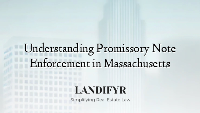 Understanding Promissory Note Enforcement in Massachusetts