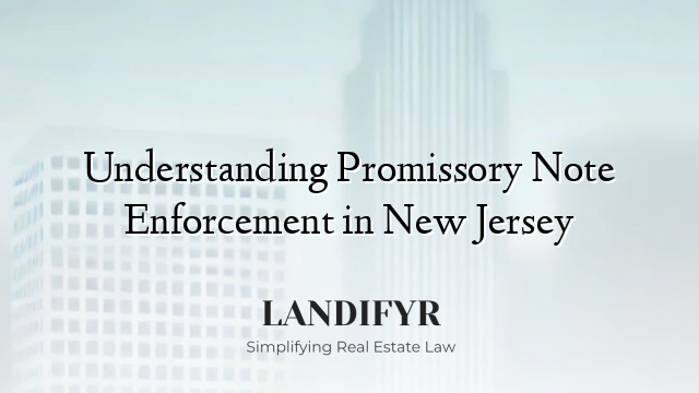 Understanding Promissory Note Enforcement in New Jersey