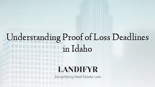 Understanding Proof of Loss Deadlines in Idaho