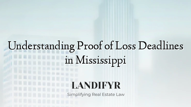 Understanding Proof of Loss Deadlines in Mississippi