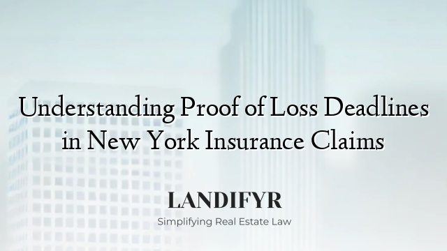 Understanding Proof of Loss Deadlines in New York Insurance Claims