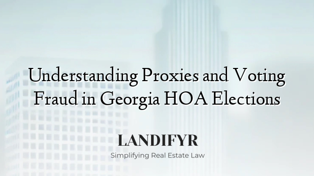 Understanding Proxies and Voting Fraud in Georgia HOA Elections