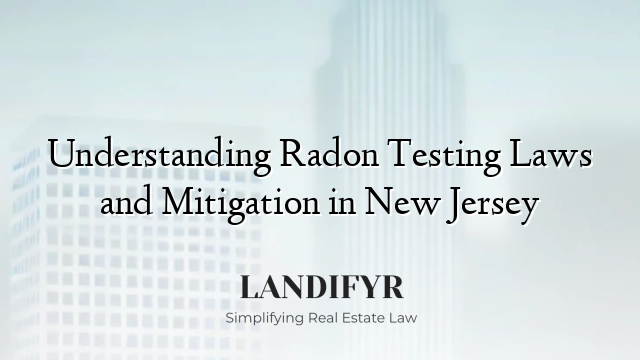 Understanding Radon Testing Laws and Mitigation in New Jersey