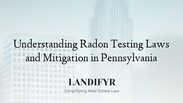 Understanding Radon Testing Laws and Mitigation in Pennsylvania