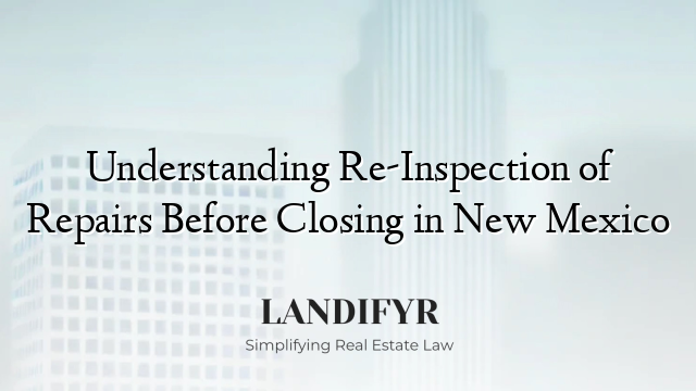 Understanding Re-Inspection of Repairs Before Closing in New Mexico