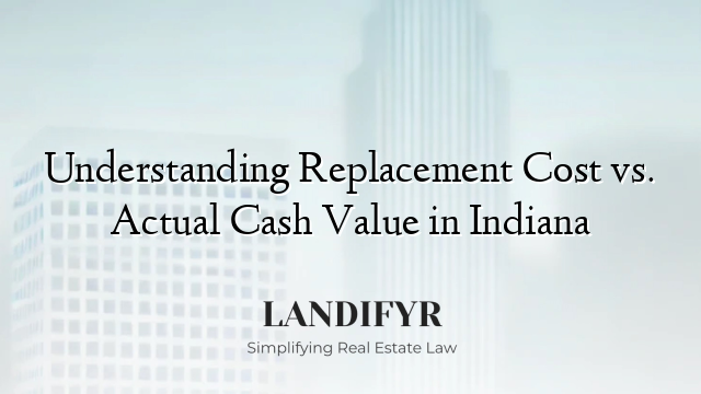 Understanding Replacement Cost vs. Actual Cash Value in Indiana