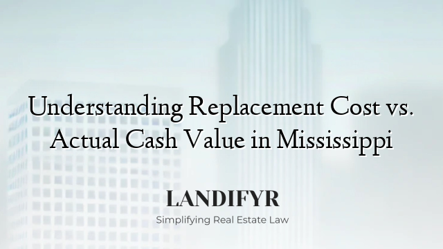 Understanding Replacement Cost vs. Actual Cash Value in Mississippi