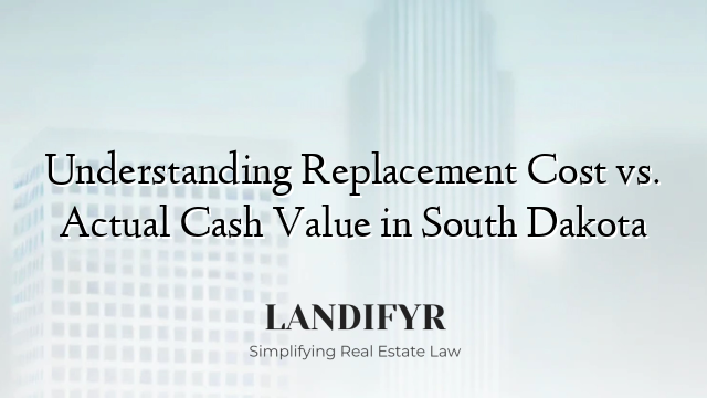 Understanding Replacement Cost vs. Actual Cash Value in South Dakota