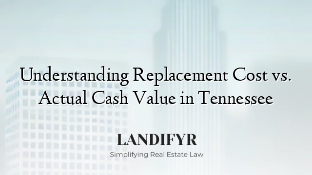 Understanding Replacement Cost vs. Actual Cash Value in Tennessee