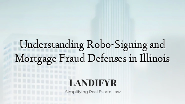 Understanding Robo-Signing and Mortgage Fraud Defenses in Illinois