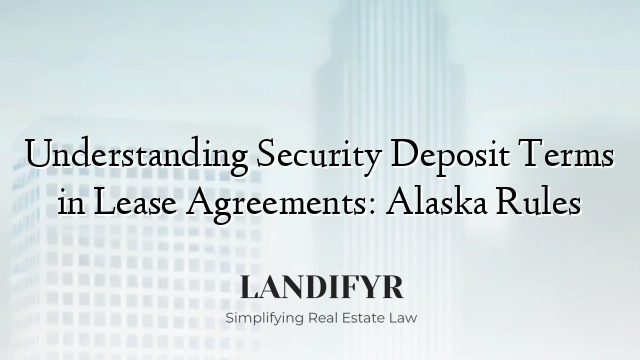Understanding Security Deposit Terms in Lease Agreements: Alaska Rules