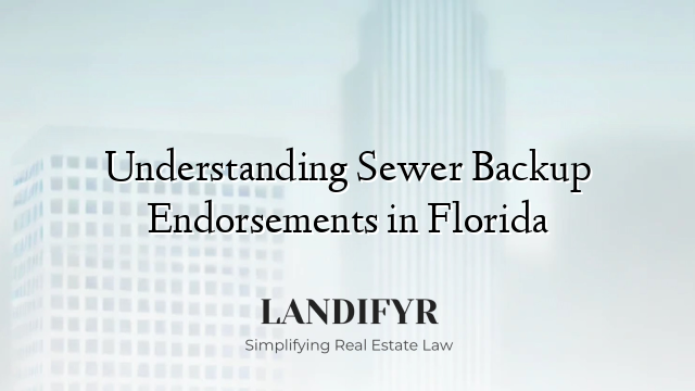 Understanding Sewer Backup Endorsements in Florida
