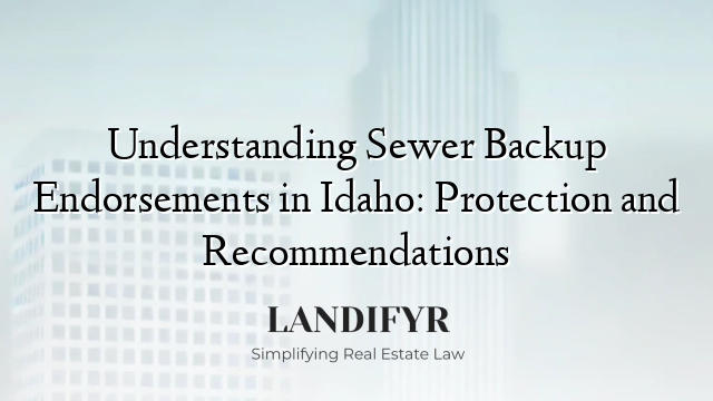 Understanding Sewer Backup Endorsements in Idaho: Protection and Recommendations