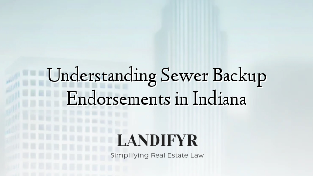 Understanding Sewer Backup Endorsements in Indiana