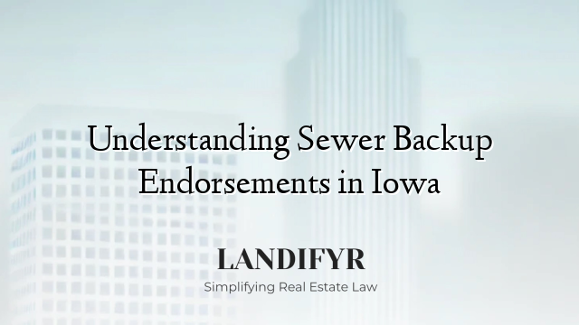 Understanding Sewer Backup Endorsements in Iowa