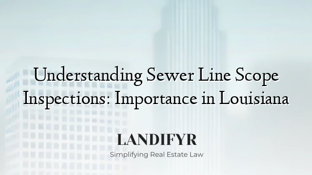 Understanding Sewer Line Scope Inspections: Importance in Louisiana
