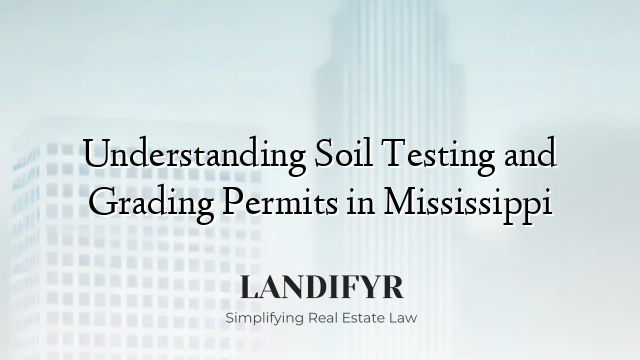 Understanding Soil Testing and Grading Permits in Mississippi