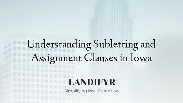 Understanding Subletting and Assignment Clauses in Iowa