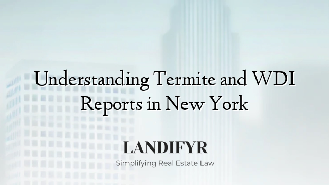 Understanding Termite and WDI Reports in New York