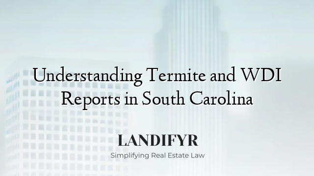 Understanding Termite and WDI Reports in South Carolina