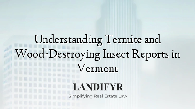 Understanding Termite and Wood-Destroying Insect Reports in Vermont