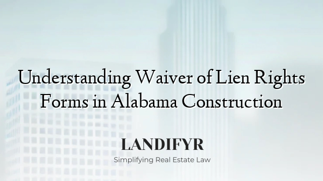 Understanding Waiver of Lien Rights Forms in Alabama Construction