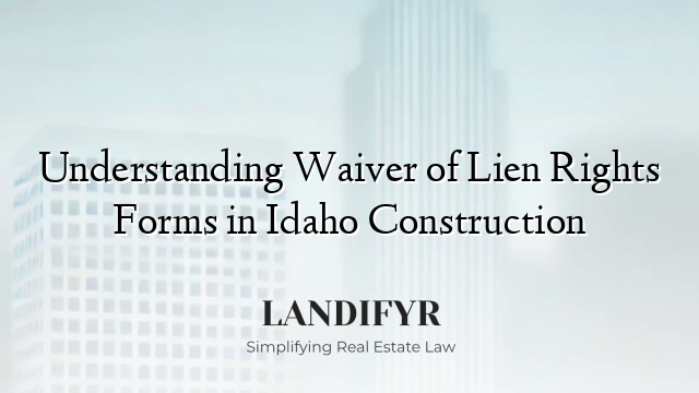 Understanding Waiver of Lien Rights Forms in Idaho Construction