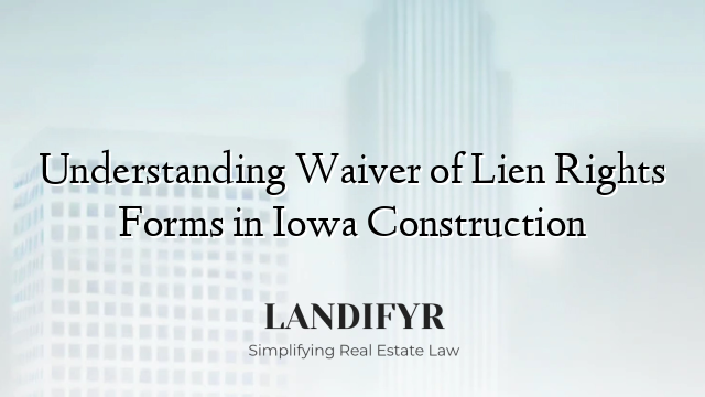 Understanding Waiver of Lien Rights Forms in Iowa Construction