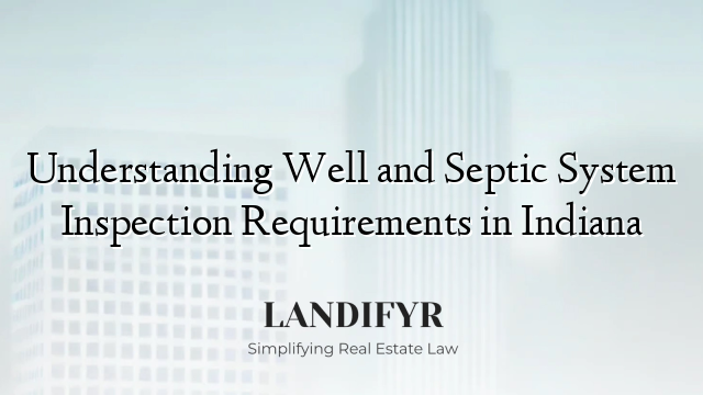 Understanding Well and Septic System Inspection Requirements in Indiana