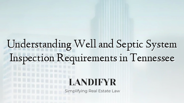 Understanding Well and Septic System Inspection Requirements in Tennessee