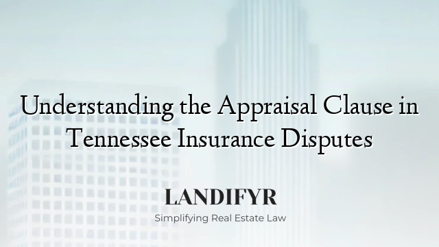 Understanding the Appraisal Clause in Tennessee Insurance Disputes