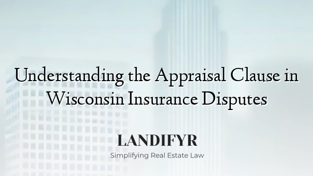 Understanding the Appraisal Clause in Wisconsin Insurance Disputes