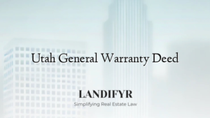 Utah General Warranty Deed