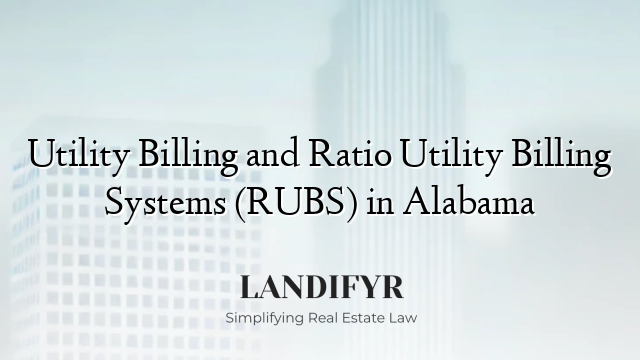 Utility Billing and Ratio Utility Billing Systems (RUBS) in Alabama
