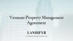 Vermont Property Management Agreement
