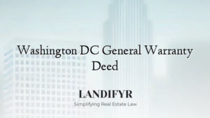 Washington DC General Warranty Deed