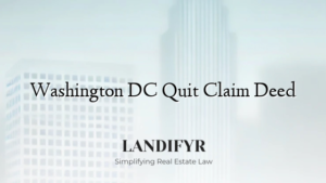 Washington DC Quit Claim Deed