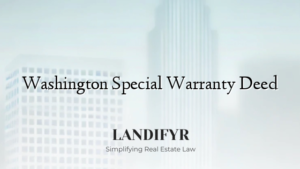 Washington Special Warranty Deed