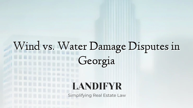 Wind vs. Water Damage Disputes in Georgia