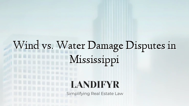 Wind vs. Water Damage Disputes in Mississippi