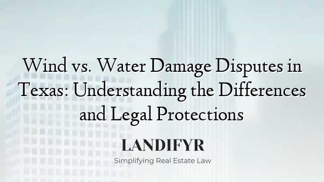 Wind vs. Water Damage Disputes in Texas: Understanding the Differences and Legal Protections
