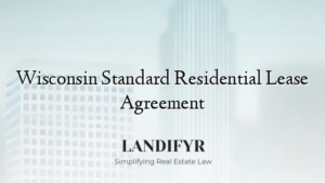 Wisconsin Standard Residential Lease Agreement
